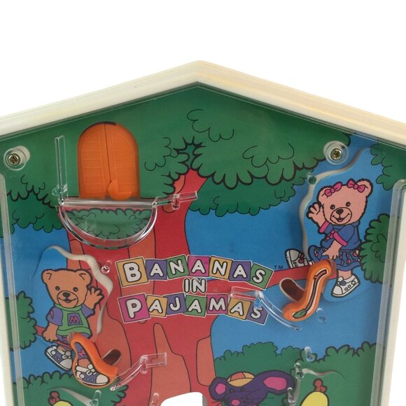 Vintage Bananas in Pajamas Pinball Game Toy Buttons Kick Tree Bears - Picture 8 of 8